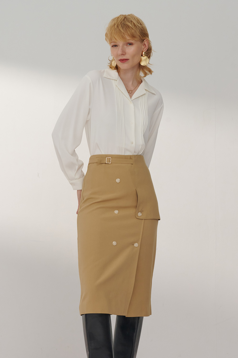 SST&C White Lapel Top | 7662311001  (Outlet)_2