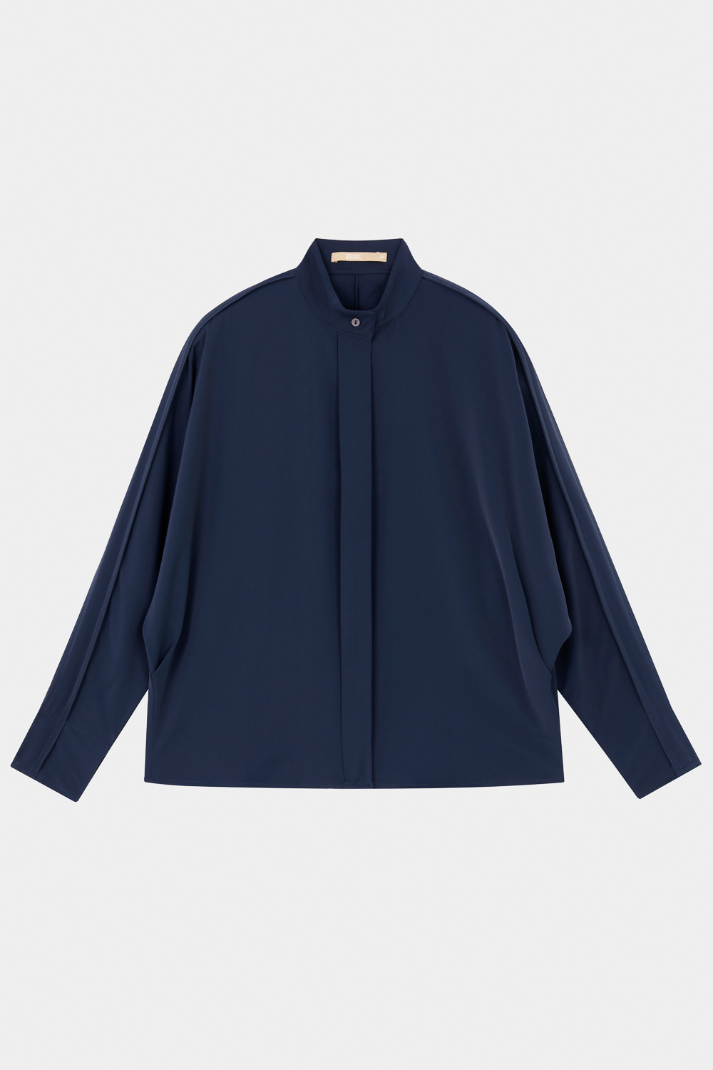 SST&C Dark Gray and Blue Flying Squirrel Sleeves Stand Collar Top | 7662311004  (Outlet)_5