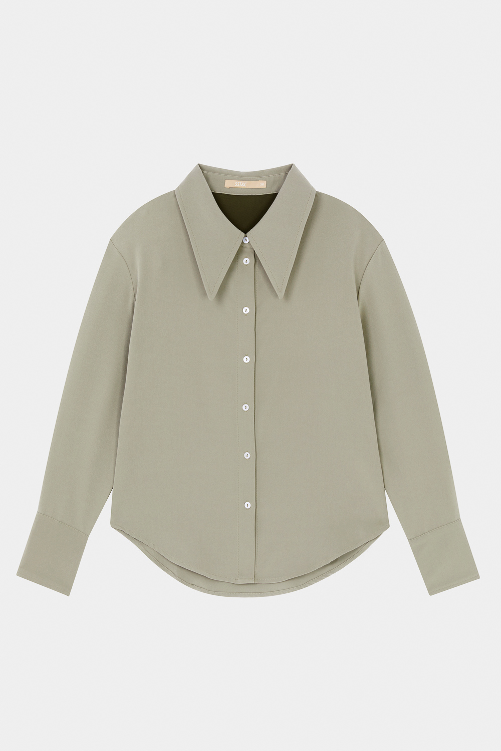 SST&C Avocado Green Thick Collared Top | 7662311007  (Outlet)_5