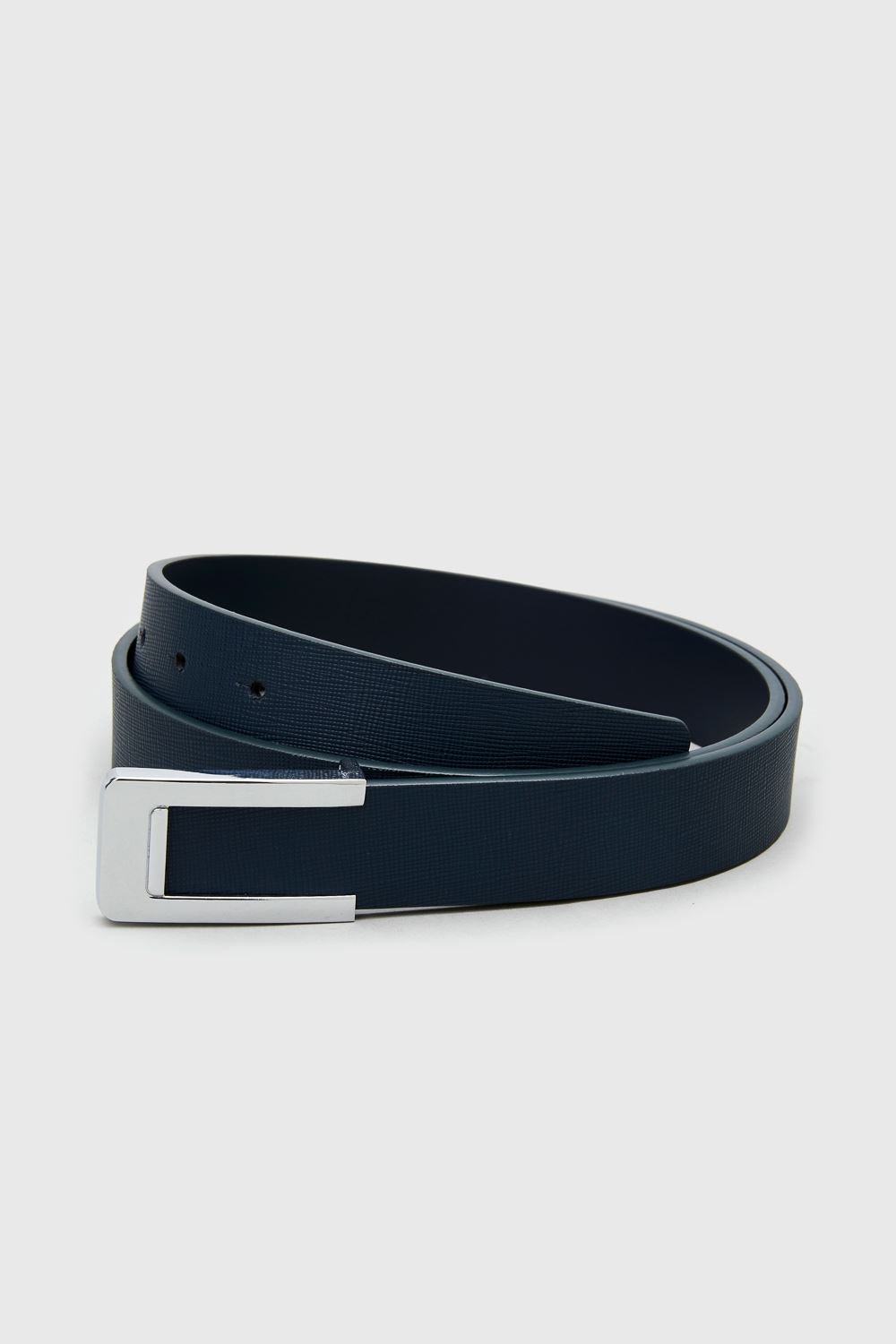 SST&C Dark Blue Cross Pattern Buckle Belt | 1712311006  (Outlet)_1