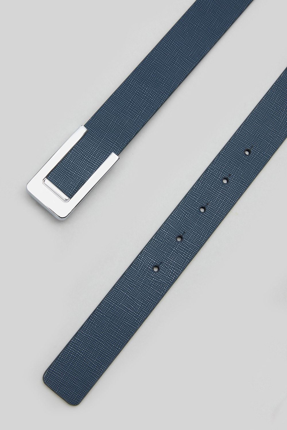 SST&C Dark Blue Cross Pattern Buckle Belt | 1712311006  (Outlet)_2