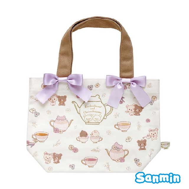 【Rilakkuma/拉拉熊】花香下午茶系列緞帶刺繡包_0