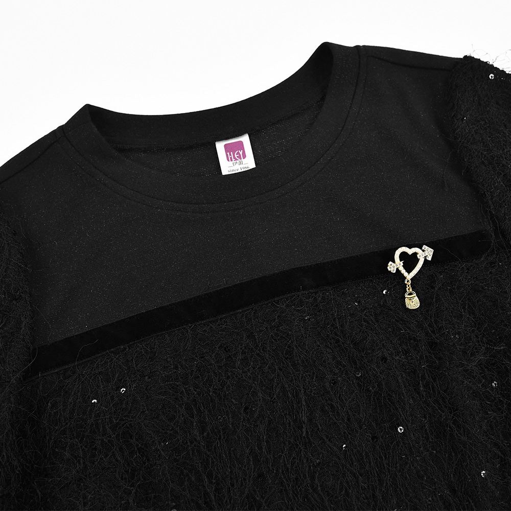 ILEY伊蕾 華麗派對流蘇亮片上衣(黑色；M-XL)1233441003_2