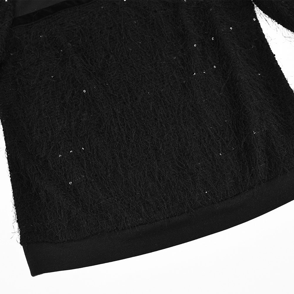 ILEY伊蕾 華麗派對流蘇亮片上衣(黑色；M-XL)1233441003_3