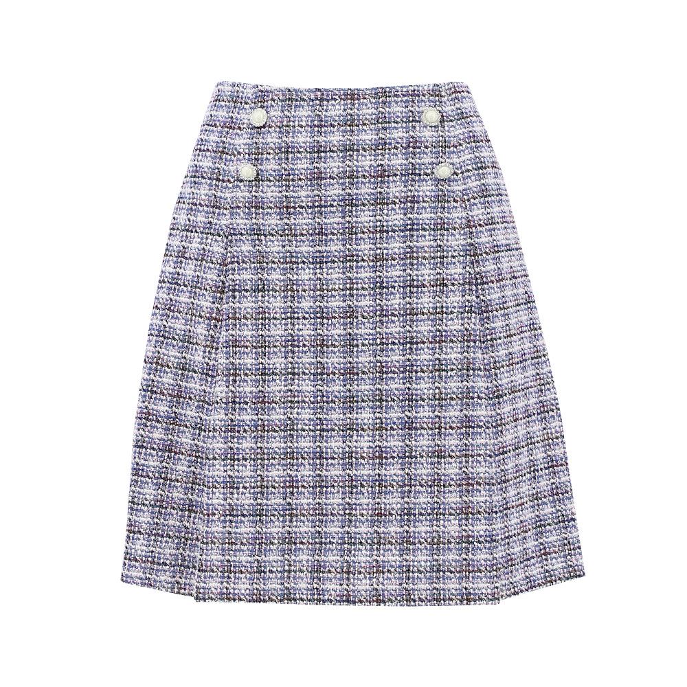 ILEY伊蕾 俏皮派對小香風花呢褲裙(紫色；M-XL)1234022420_4