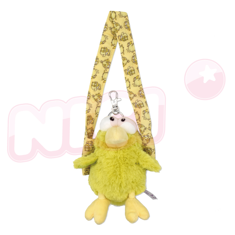 [91357]NICI 青蘋果拉拉鳥造型飲料套鑰匙圈_3