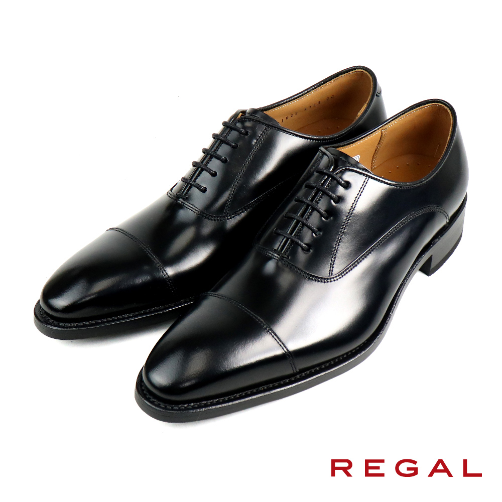 【REGAL】 日本原廠固特異製法質感綁帶牛津鞋 黑色(315R-BL)