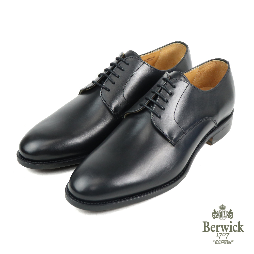 【Berwick】西班牙質感手工綁帶德比鞋  黑色(B3011-BL)