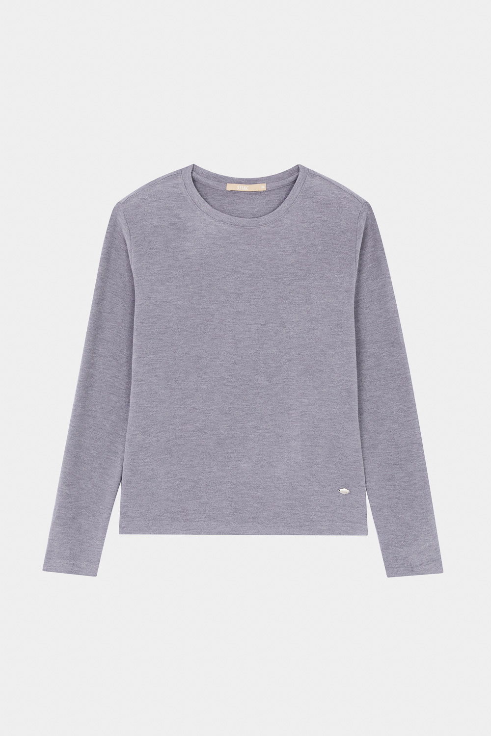 SST&C Dark Gray Round Neck Long Sleeve T-Shirt | 8762311002  (Outlet)_7