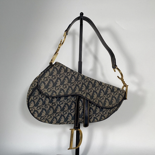 【台中新時代店】Christian Dior/側背包//老花馬鞍包