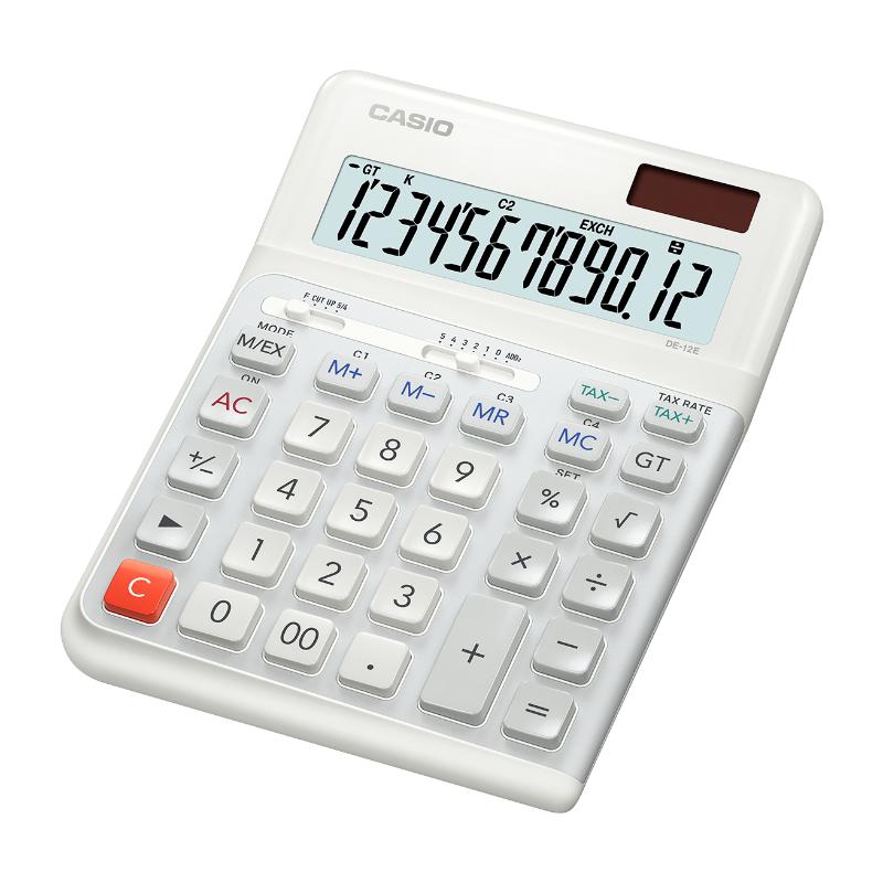 卡西歐CASIO 計算機-白色(DE-12E-WE)_1