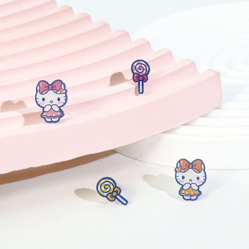 Hello Kitty 50週年-凱蒂貓造型耳環組-甜點款_1