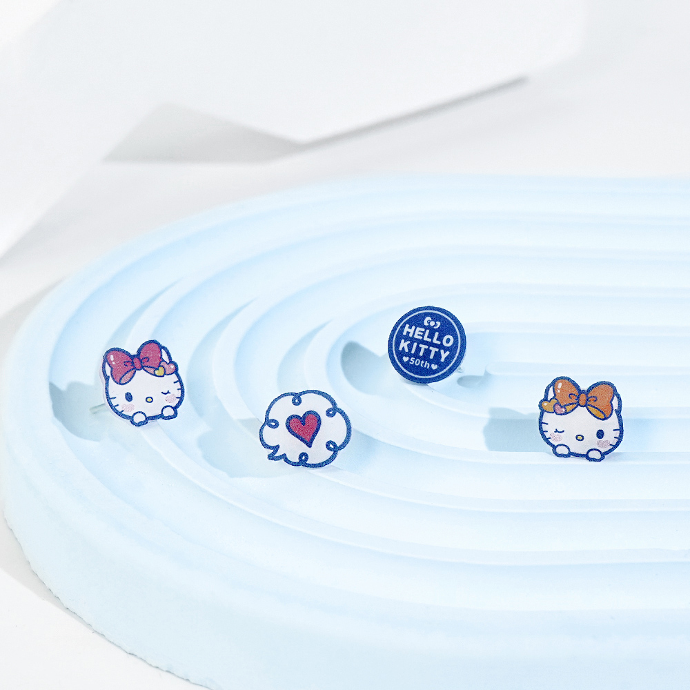 Hello Kitty 50週年-凱蒂貓造型耳環組-經典款_1