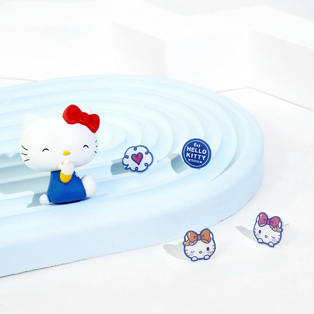 Hello Kitty 50週年-凱蒂貓造型耳環組-經典款_4