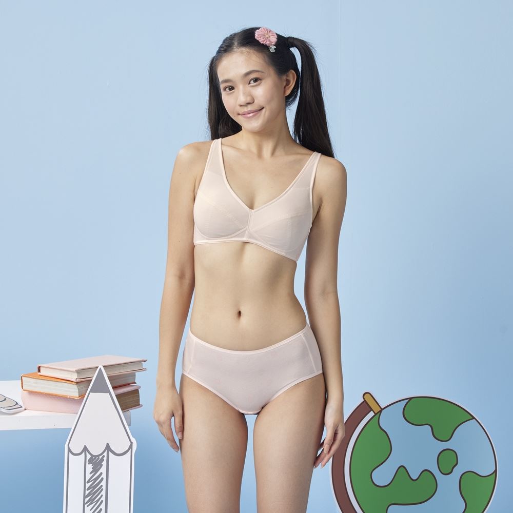 嬪婷-學生系列-Q萌牛奶 A-C罩杯第三階段適體內衣(俏皮粉) BB1647P8_1