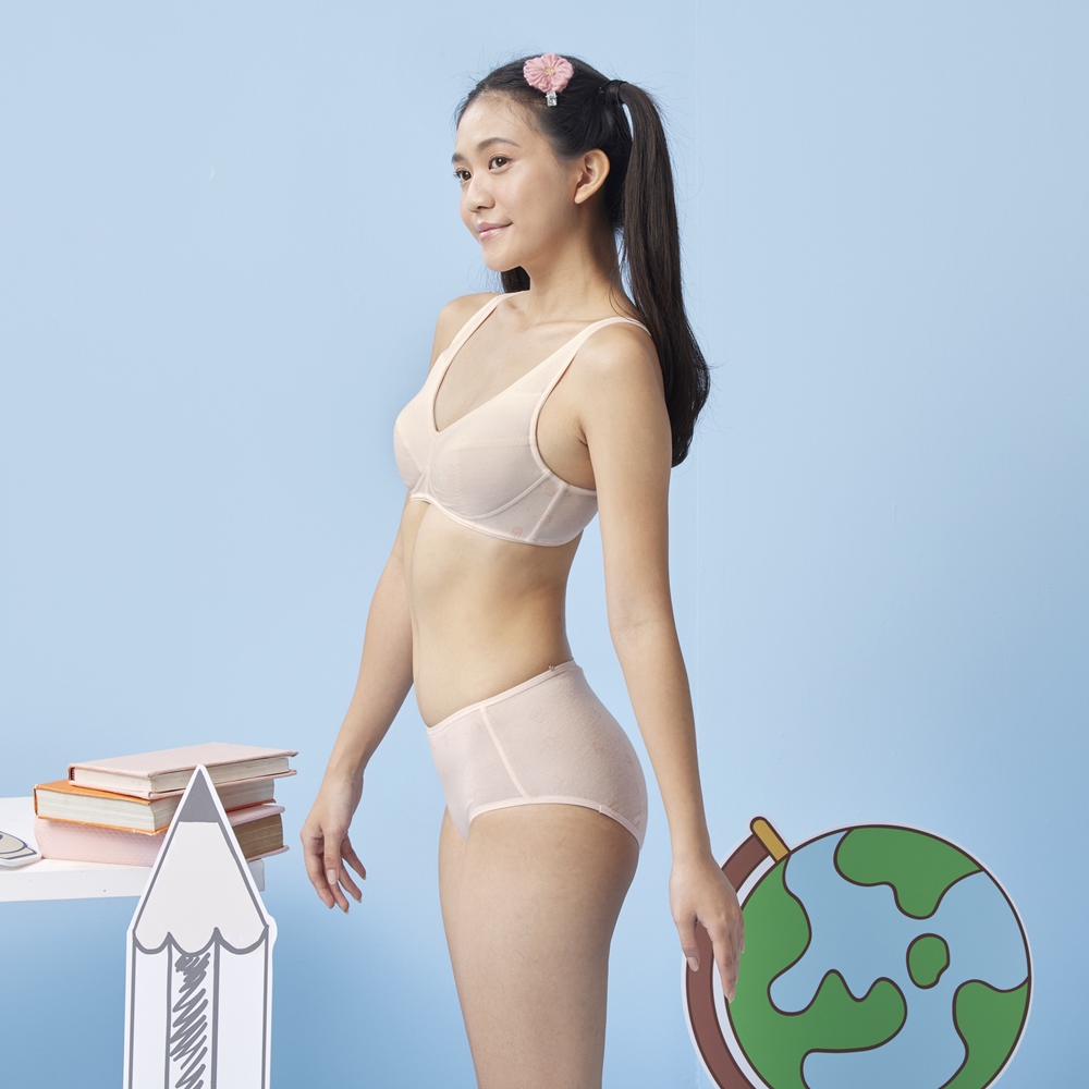 嬪婷-學生系列-Q萌牛奶 A-C罩杯第三階段適體內衣(俏皮粉) BB1647P8_2