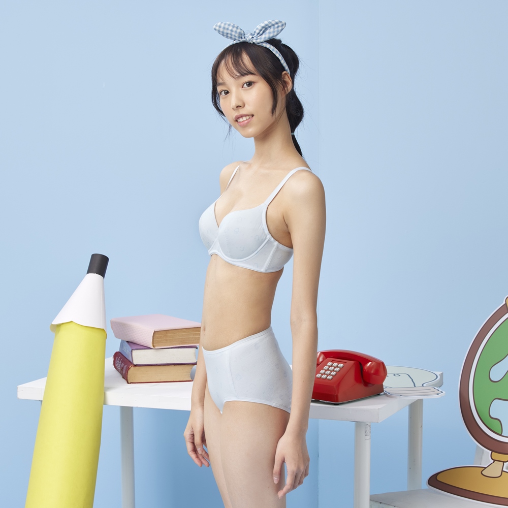 嬪婷學生系列-Q萌牛奶 A-D罩杯第三階段軟鋼圈內衣(快樂藍) BB2347D3_1
