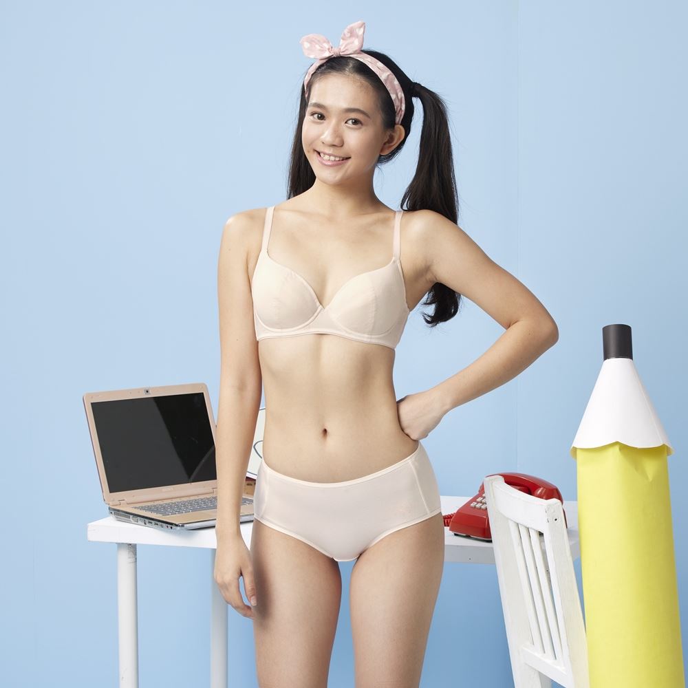 嬪婷學生系列-Q萌牛奶 A-D罩杯第三階段軟鋼圈內衣(俏皮粉) BB2347P8_1