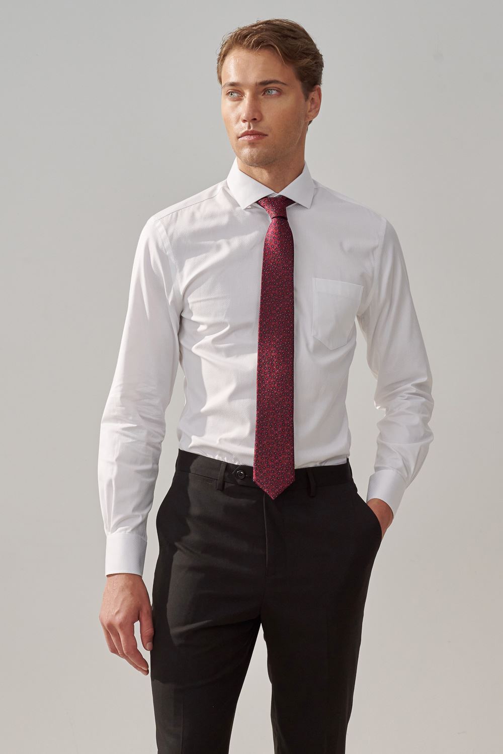 SST&C Black Slim Fit Suit Trousers | 0212312001  (Outlet)_2