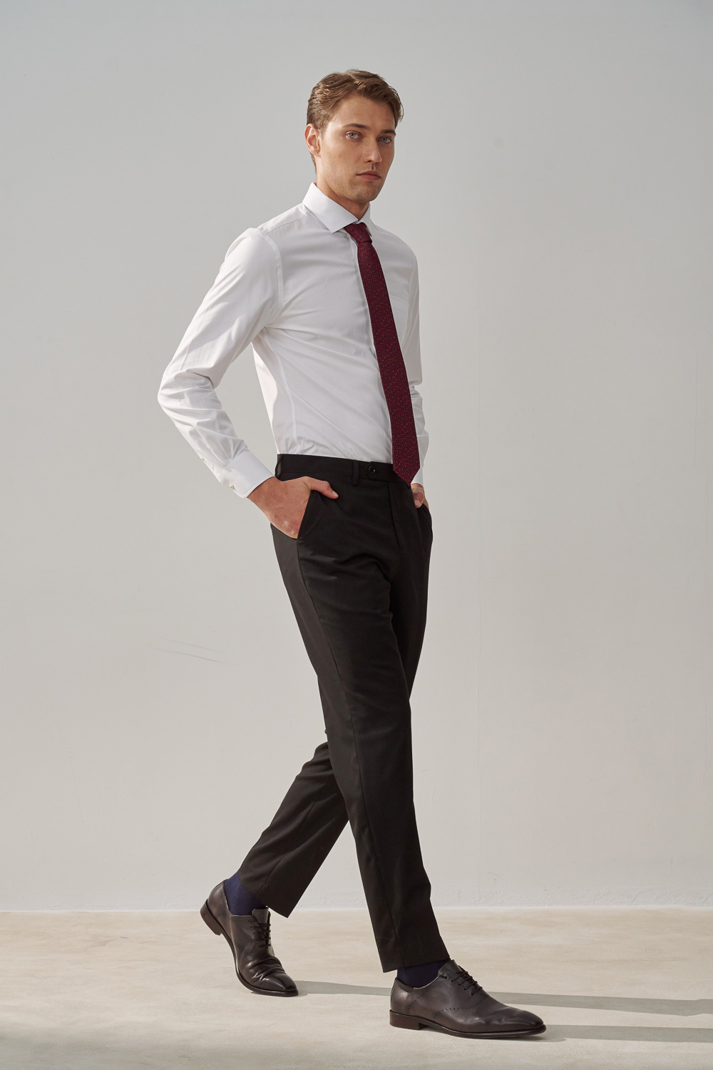 SST&C Black Slim Fit Suit Trousers | 0212312001  (Outlet)_3