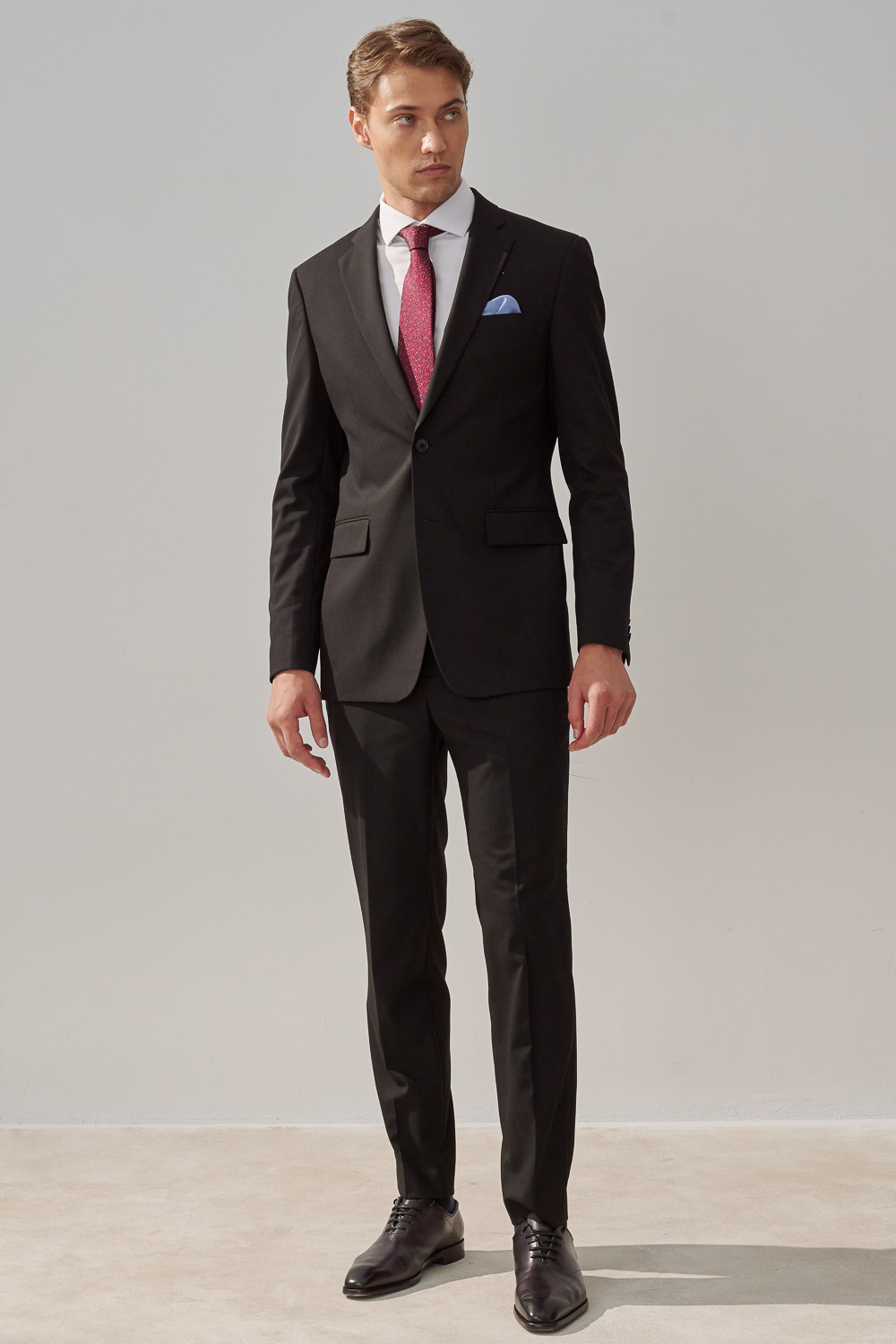SST&C Black Slim Fit Suit Trousers | 0212312001  (Outlet)_4