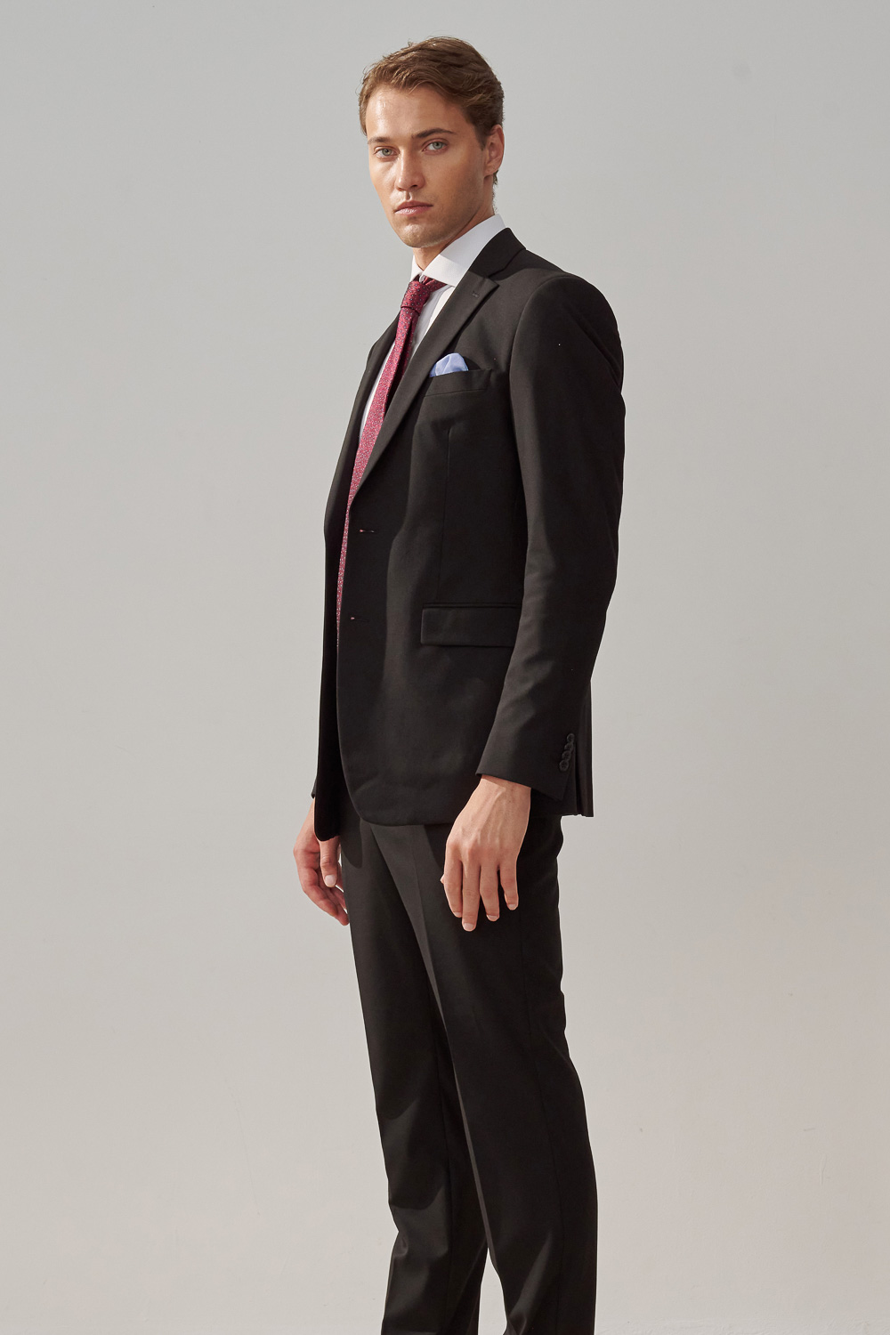 SST&C Black Slim Fit Suit Trousers | 0212312001  (Outlet)_5