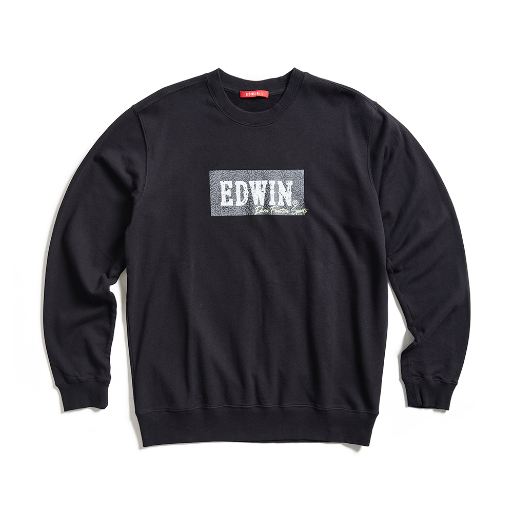 EDWIN｜男裝｜爆裂紋二代印花長袖T恤