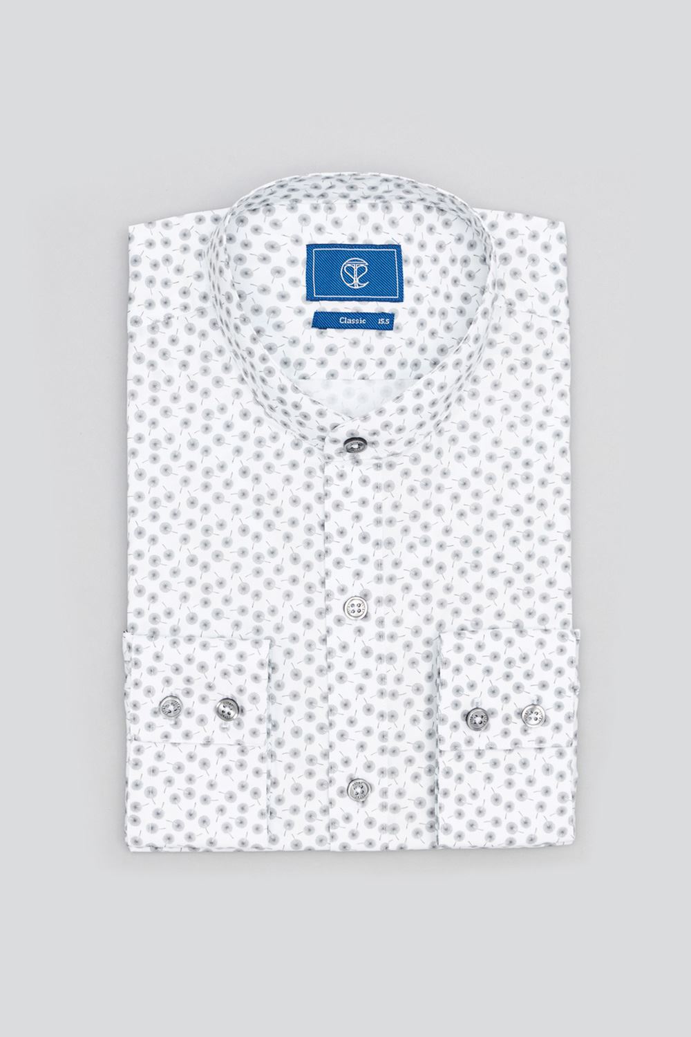 SST&C #Comfortable Cotton  Gray Dandelion Print Standard Shirt | 0312310020  (Outlet)_0