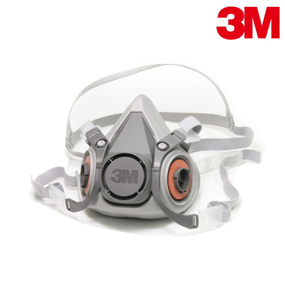 【3M】防毒面罩  防毒口罩 6200半面罩式 雙濾罐式 可用於搭配3M多種濾罐_0