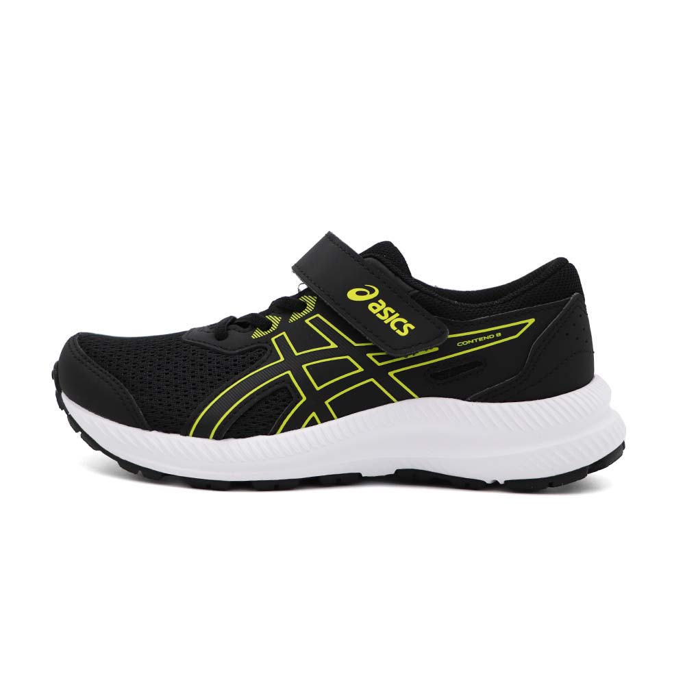 ASICS亞瑟士 CONTEND 8 PS 魔鬼氈 慢跑鞋 中童 黑黃 R9942 (11014A258-009)_0