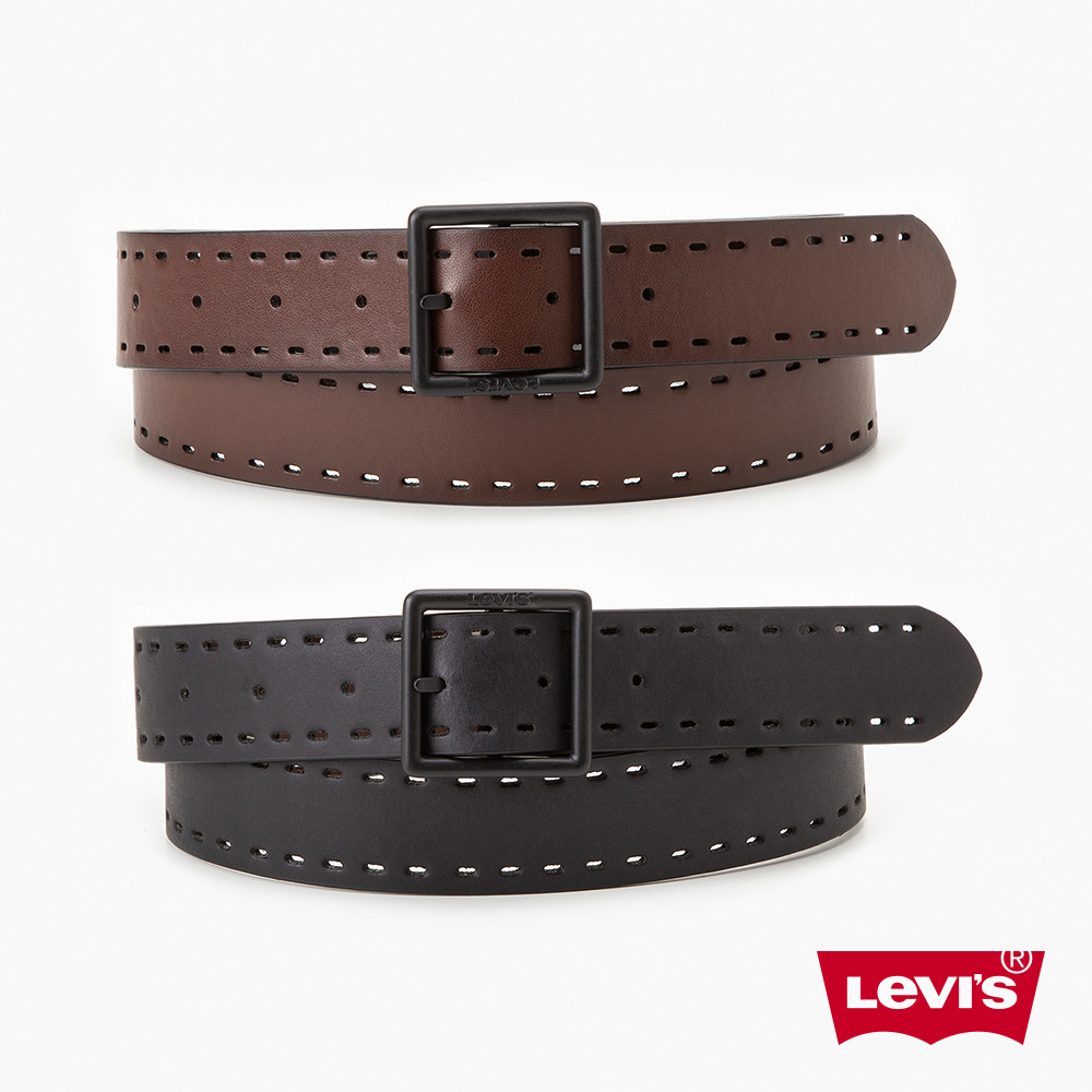 Levis 男款 雙面用皮帶 / 精工刻印Logo 熱賣單品