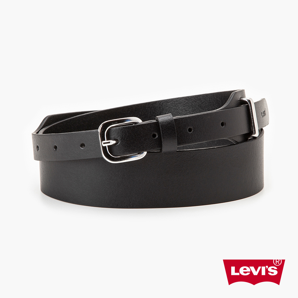 Levis 女款 真皮皮帶 / 精工Logo壓紋 黑 熱賣單品