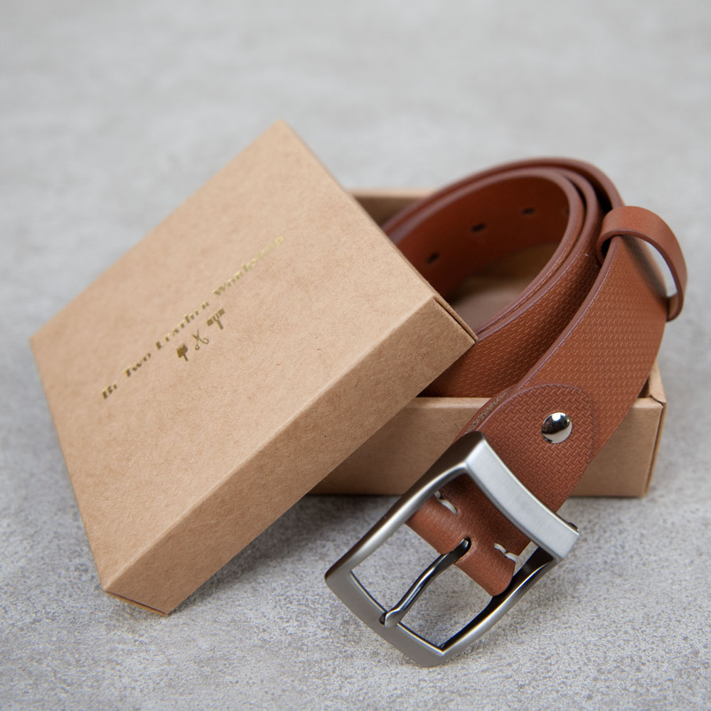 壓紋皮帶 腰帶 義大利植鞣革 男女用 加寬版 客製燙金 38mm_0