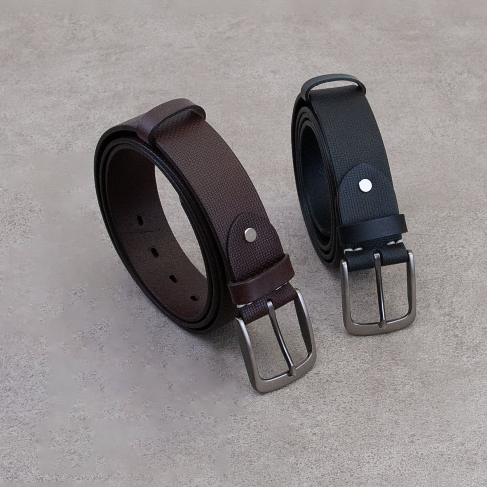 壓紋皮帶 腰帶 義大利植鞣革 男女用 加寬版 客製燙金 38mm_2