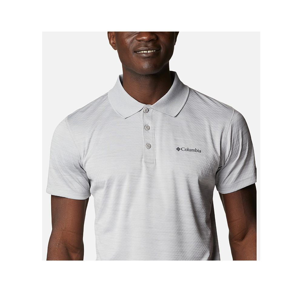 Columbia哥倫比亞 男款-涼感快排防曬短袖Polo衫花灰色 - Zero Rules™ Polo Shirt  UAE60820HG/IS_2