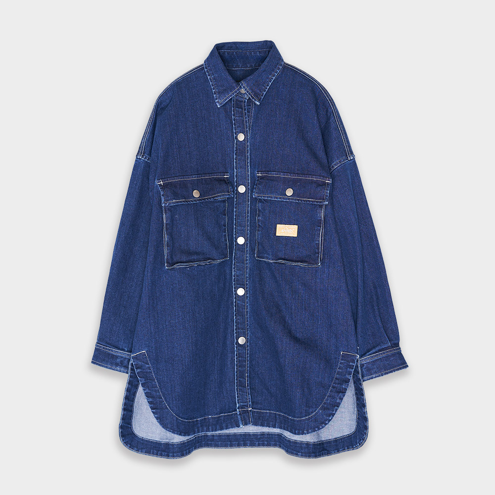 5th STREET｜山形｜女裝｜立體口袋設計牛仔襯衫｜中古藍