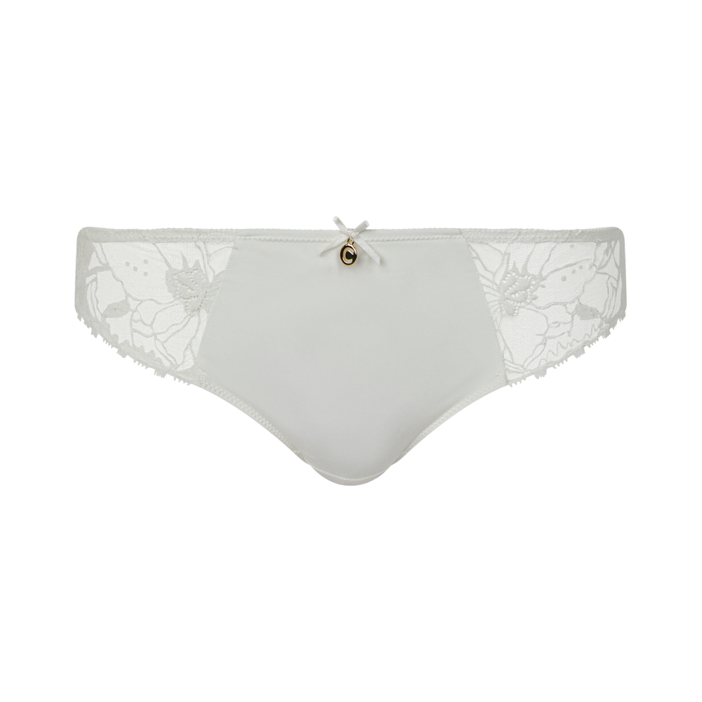 【Chantelle】1/2網紗無襯內衣>BCD罩杯>牛奶白(21U50_0LW)【Orchids】_5