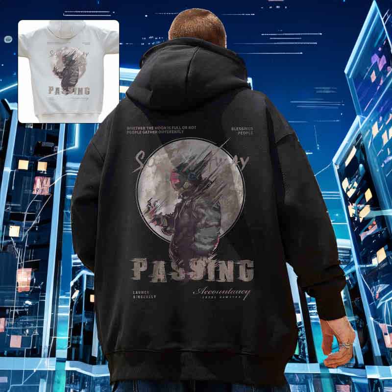 PASSING快消失的未來人加絨連帽T_0