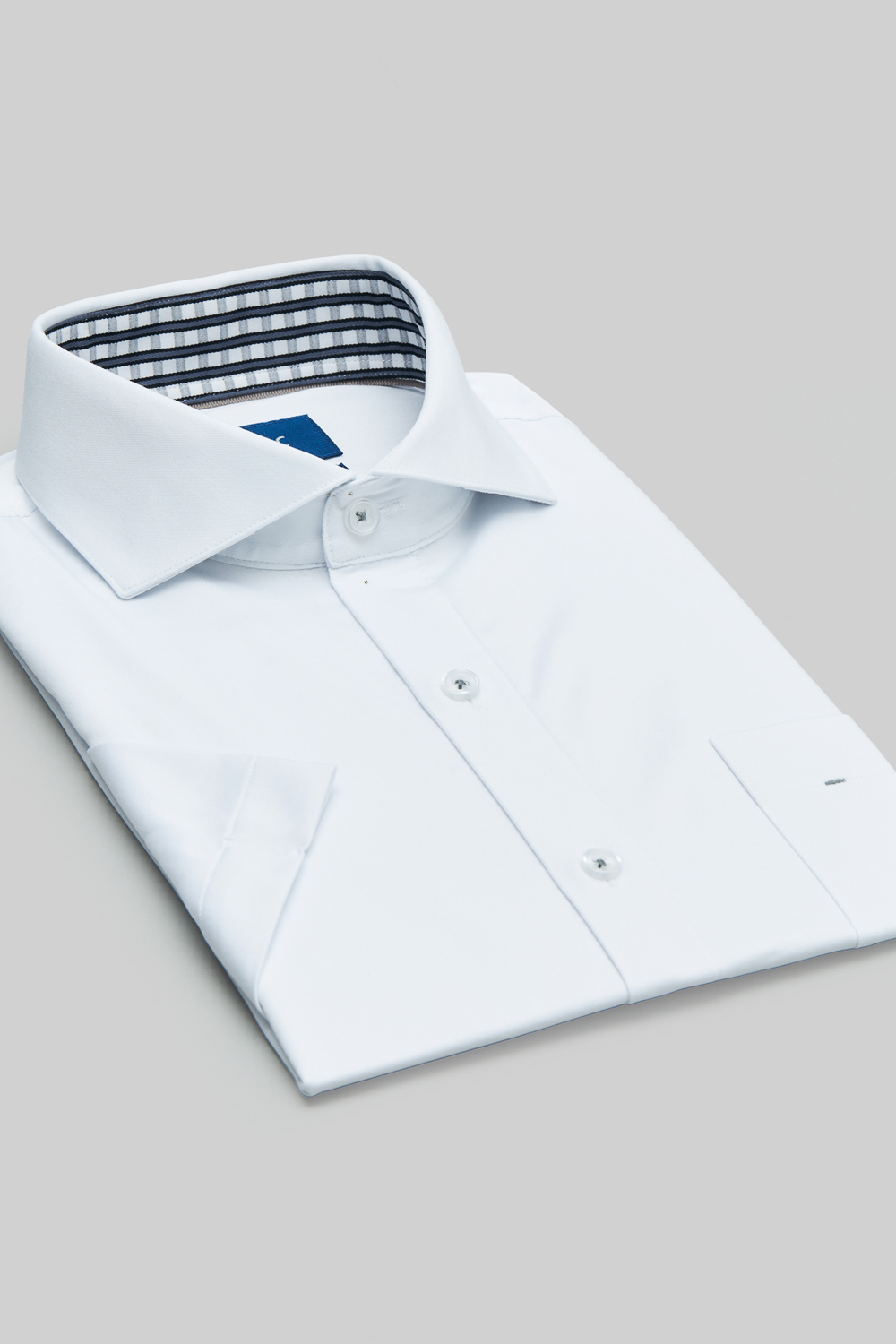SST&C White Plain Stretch Fit Short-Sleeved Shirt | 0412402001  (Outlet)_6