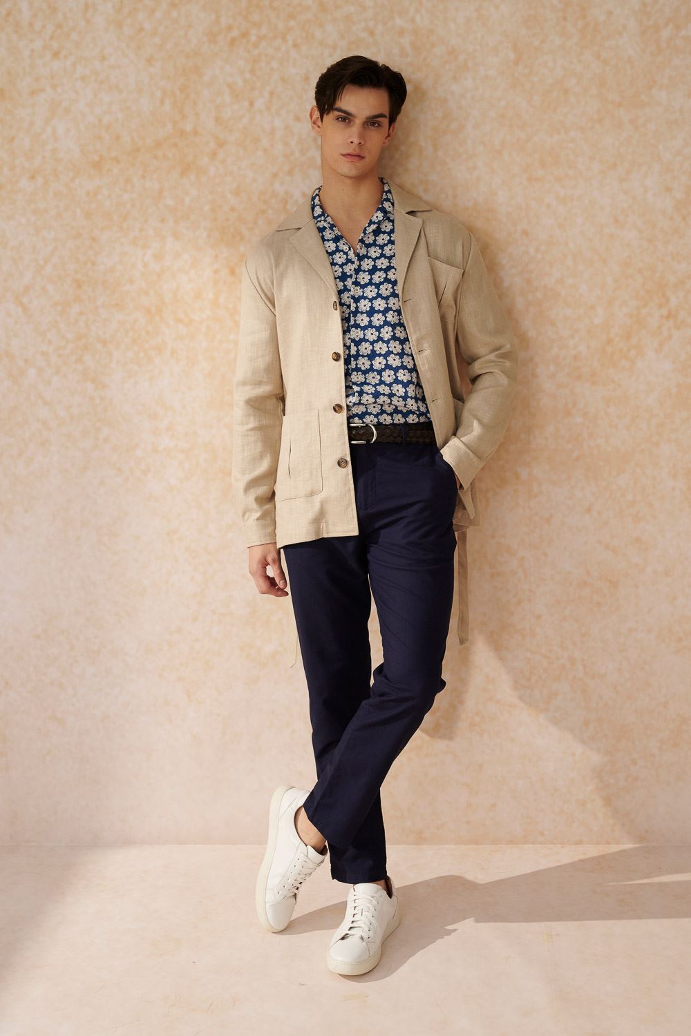 SST&C Allover Floral Crepe Cuban Collar Loose Fit Short-Sleeved Shirt | 0412402014  (Outlet)_2