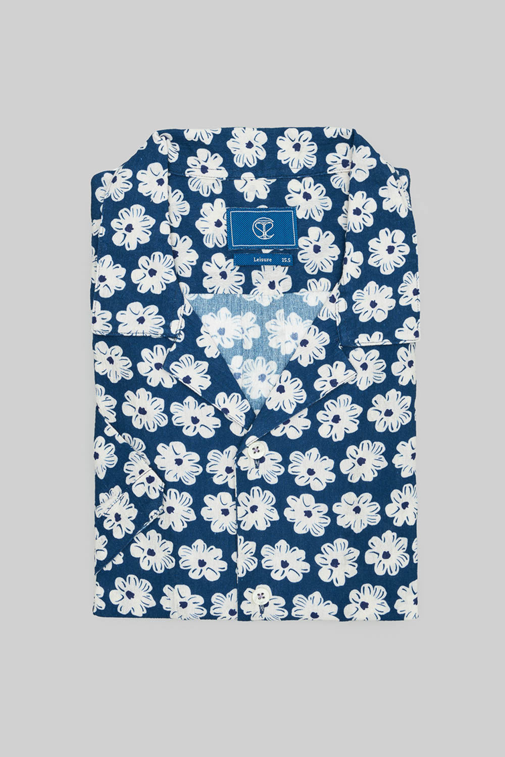 SST&C Allover Floral Crepe Cuban Collar Loose Fit Short-Sleeved Shirt | 0412402014  (Outlet)_6