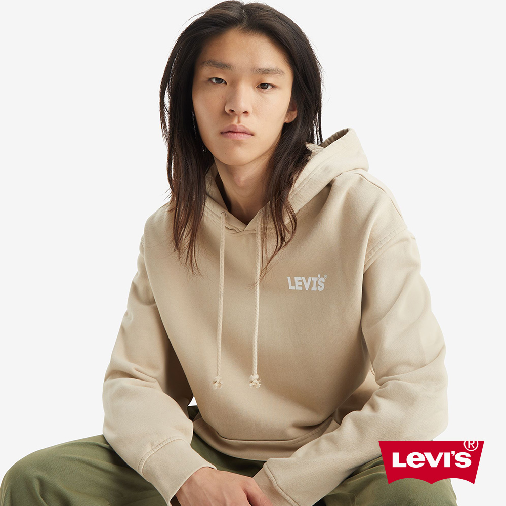 男款 寬鬆版連帽Tee / 電子體斑駁Logo 熱賣單品