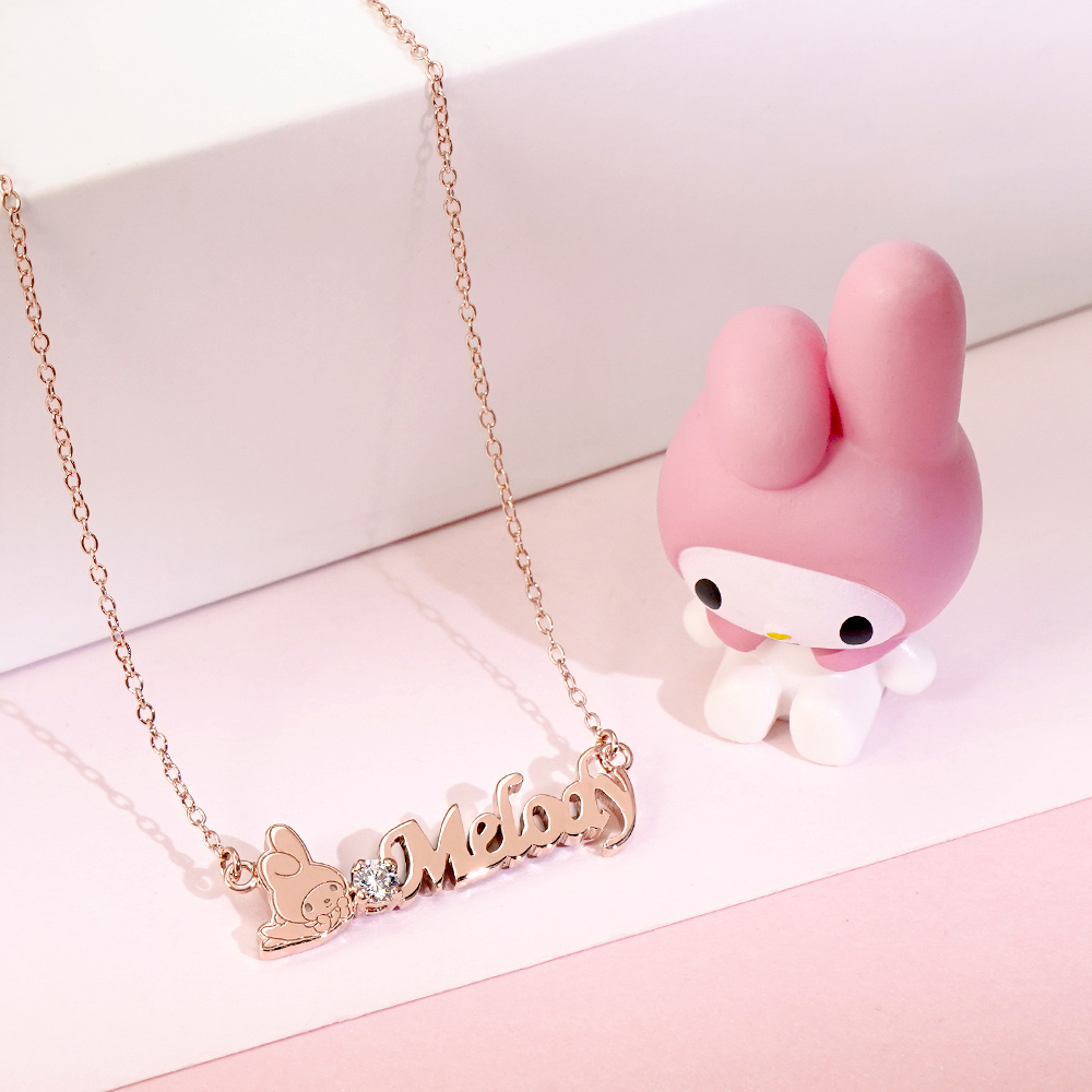 My Melody＆Me 系列-美樂蒂訂製字母純銀項鍊_1