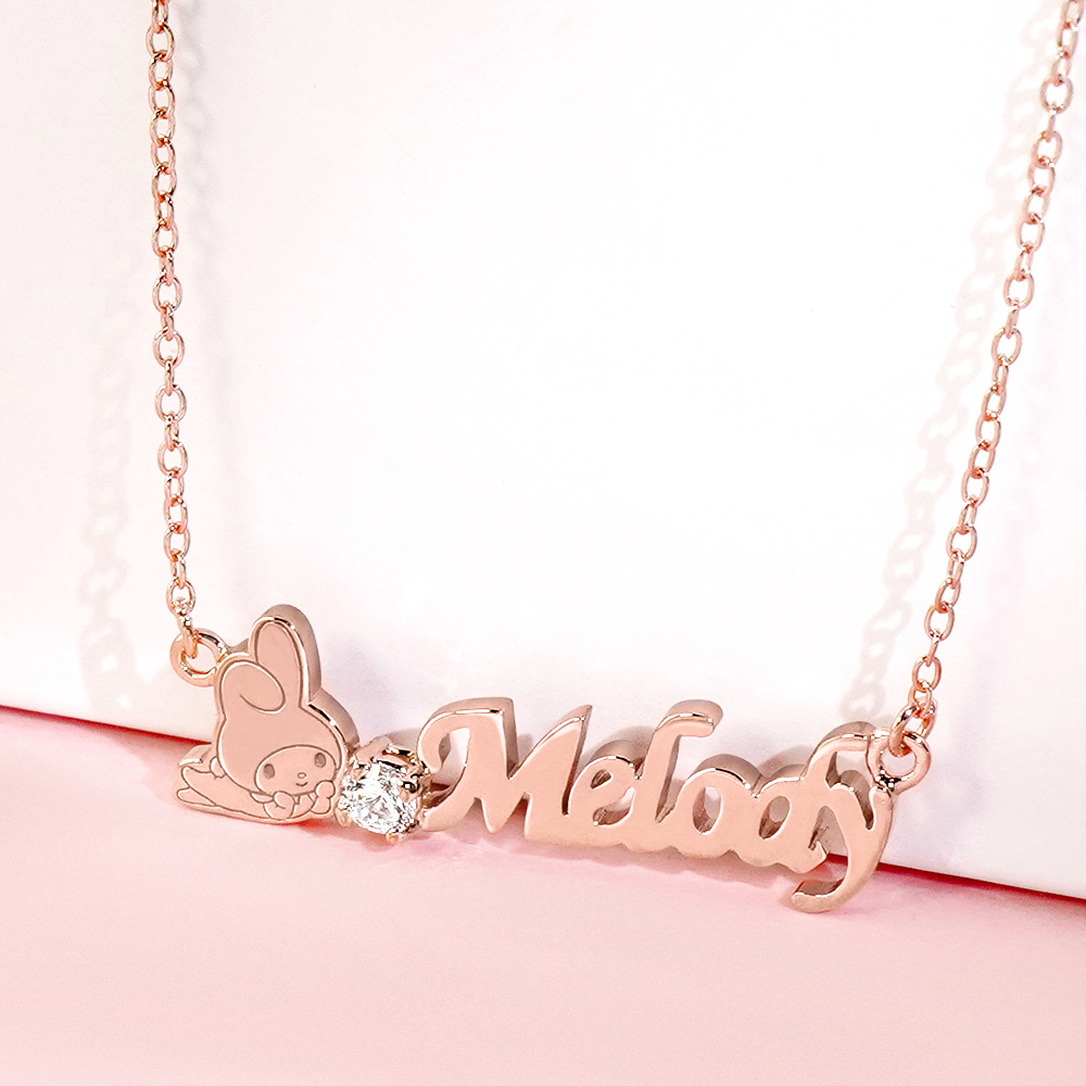 My Melody＆Me 系列-美樂蒂訂製字母純銀項鍊_4