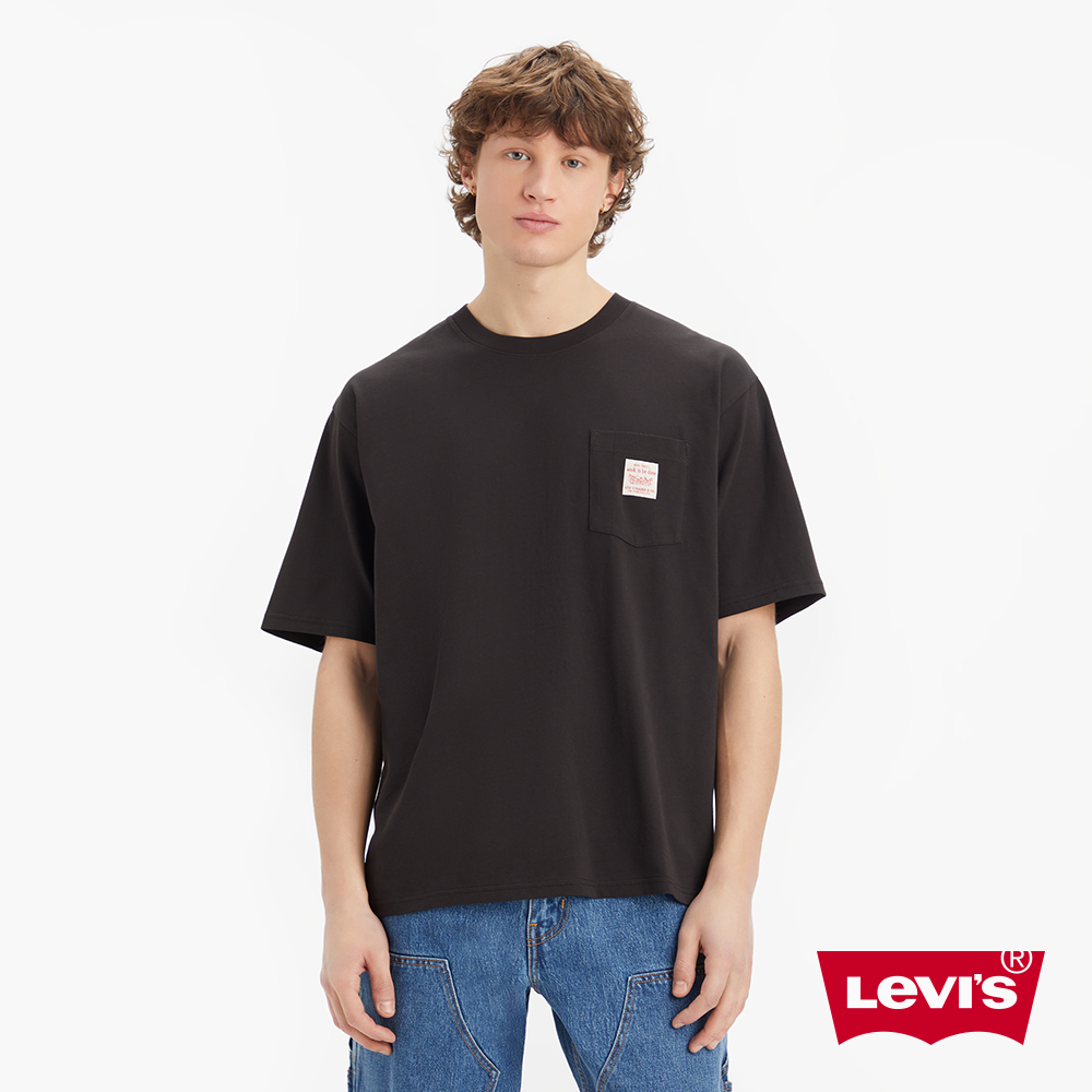 LEVI’S Workwear工裝系列男款寬鬆版經典220G厚磅口袋短TEE 人氣新品