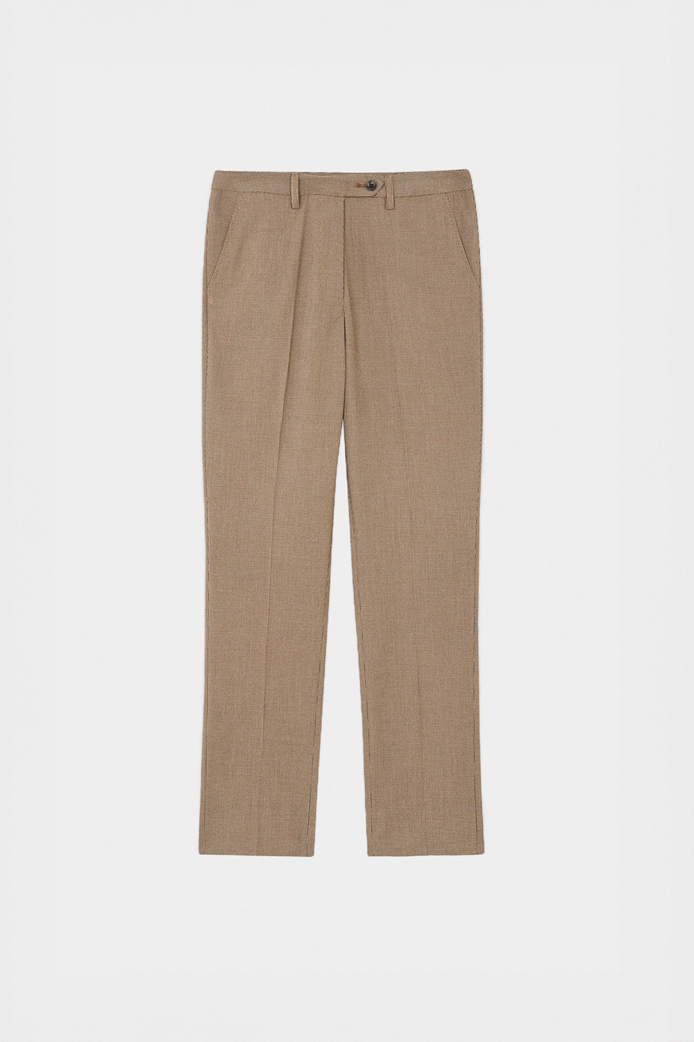 SST&C Khaki Petite Houndstooth Fitted Trousers | 7262402002  (Outlet)_7