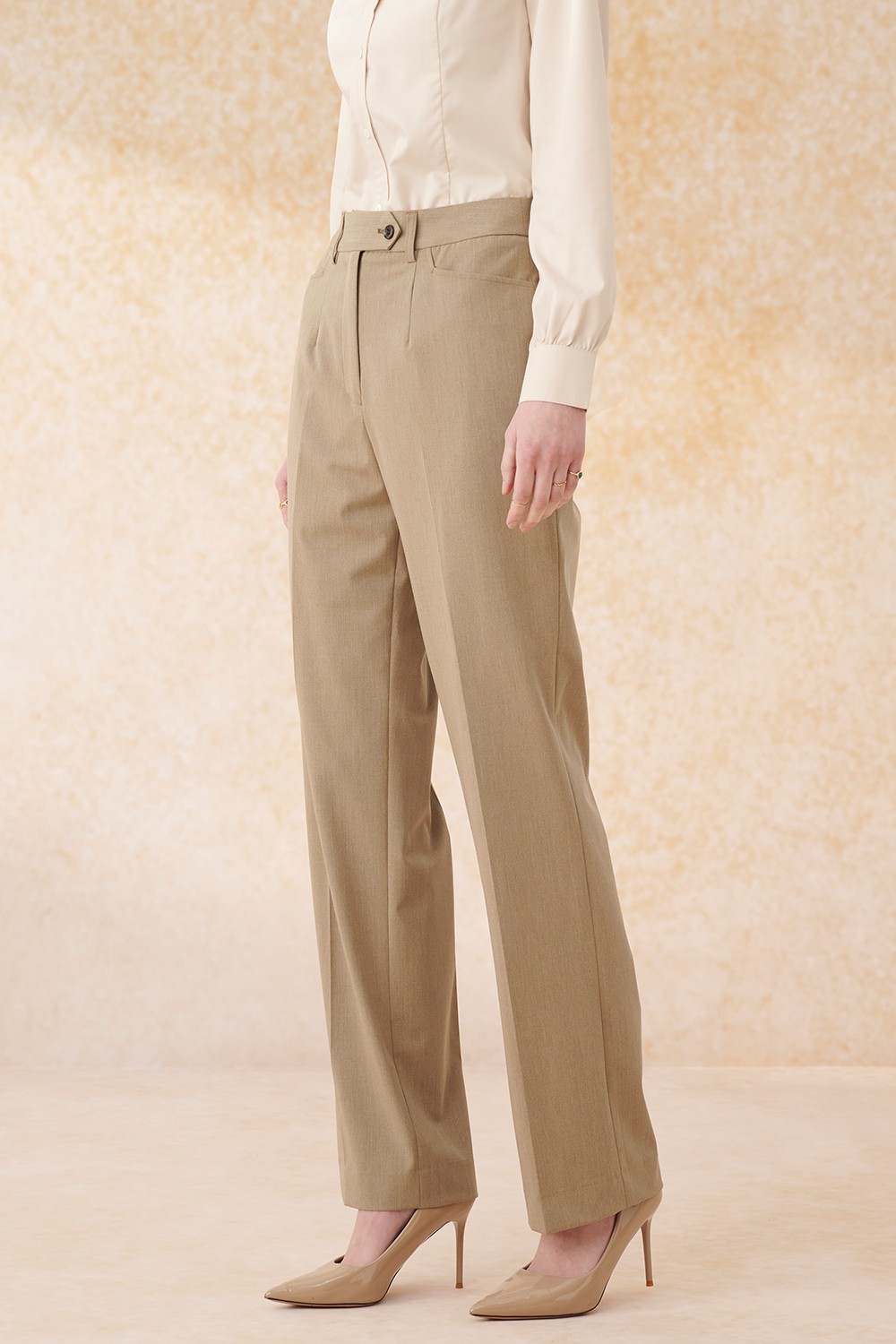 SST&C Khaki Wide-Fit Trousers | 7262402005  (Outlet)_5