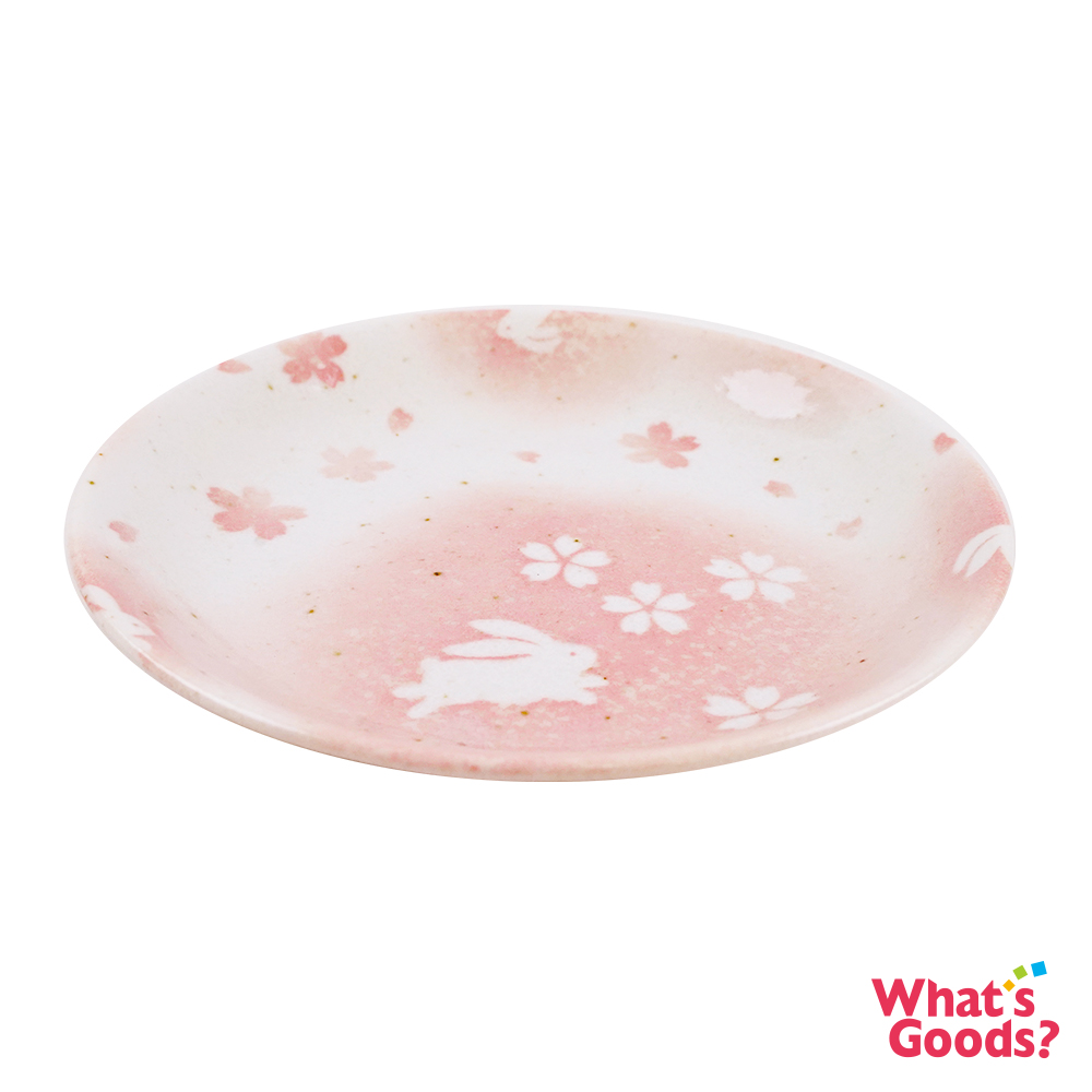 日本製 粉引夢兔陶瓷圓盤(13.7cm)_1