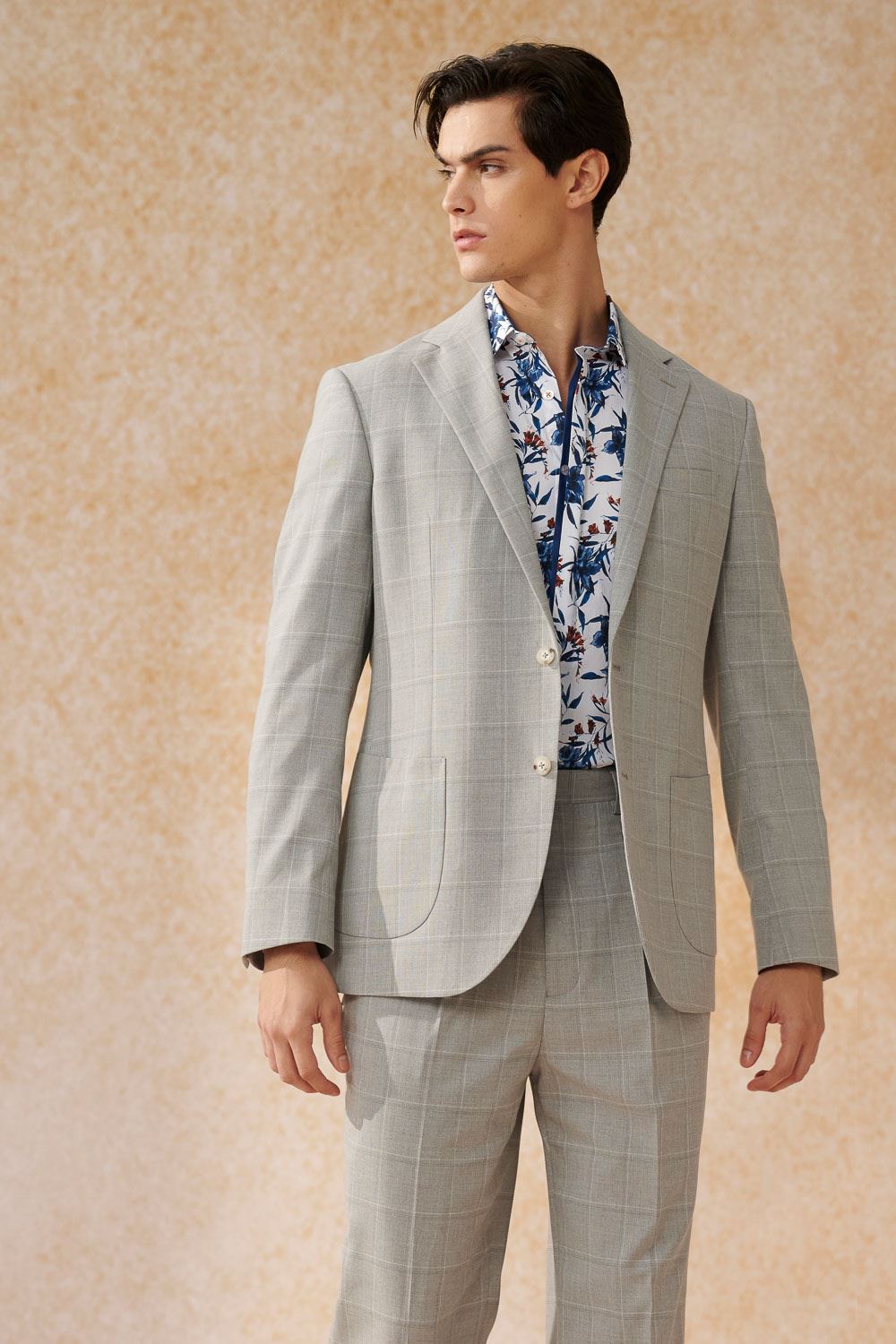SST&C Light Gray Check Pattern Loose Suit Jacket | 0112402002  (Outlet)_2