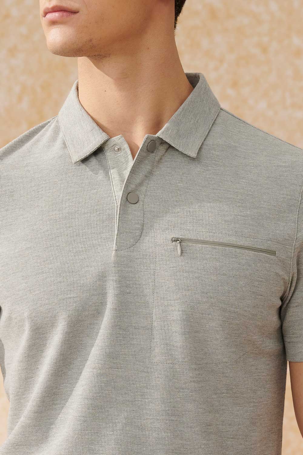 SST&C Light Floral Gray Short-Sleeved Polo Shirt | 1012402003  (Outlet)_6